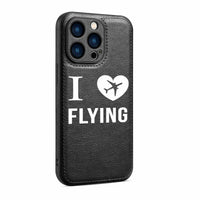 Thumbnail for I Love Flying Designed Leather iPhone Cases
