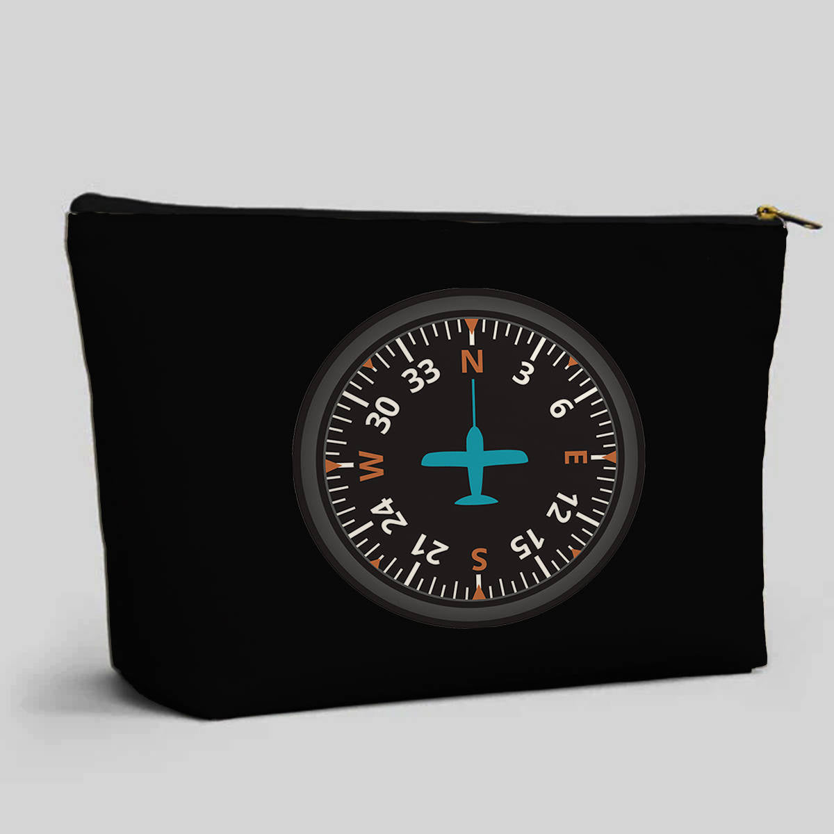Airplane Instruments (Heading) Designed Zipper Pouch
