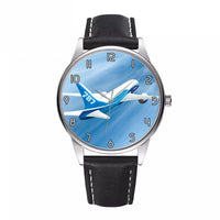 Thumbnail for Beautiful Painting of Boeing 787 Dreamliner Designed Fashion Leather Strap Watches