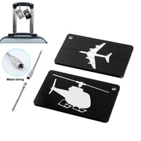 Thumbnail for Helicopter Designed Aluminum Luggage Tags