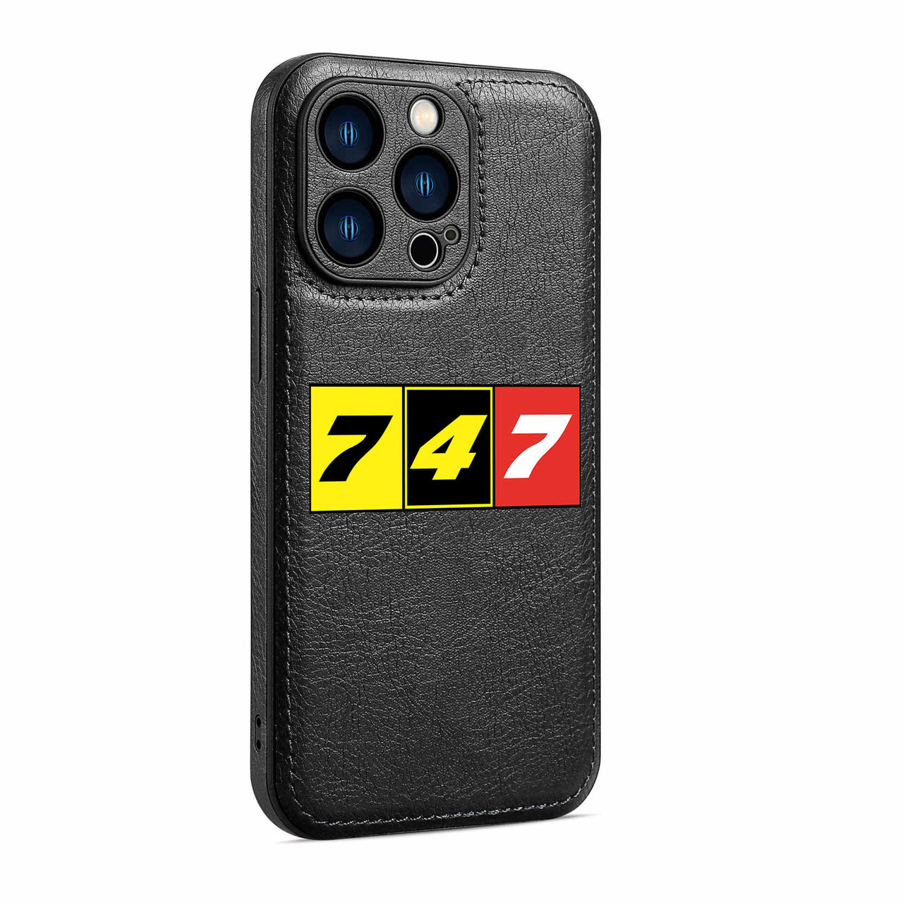 Flat Colourful 747 Designed Leather iPhone Cases