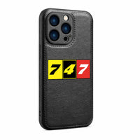Thumbnail for Flat Colourful 747 Designed Leather iPhone Cases