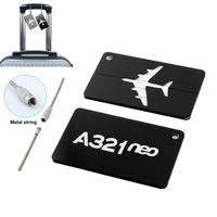 Thumbnail for A321neo & Text Designed Aluminum Luggage Tags