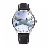 Thumbnail for Close up to Israel Airways (El-al) Boeing 787 Designed Fashion Leather Strap Watches