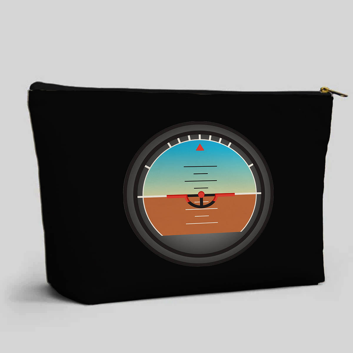 Airplane Instruments (Gyro Horizon) Designed Zipper Pouch