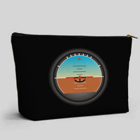 Thumbnail for Airplane Instruments (Gyro Horizon) Designed Zipper Pouch