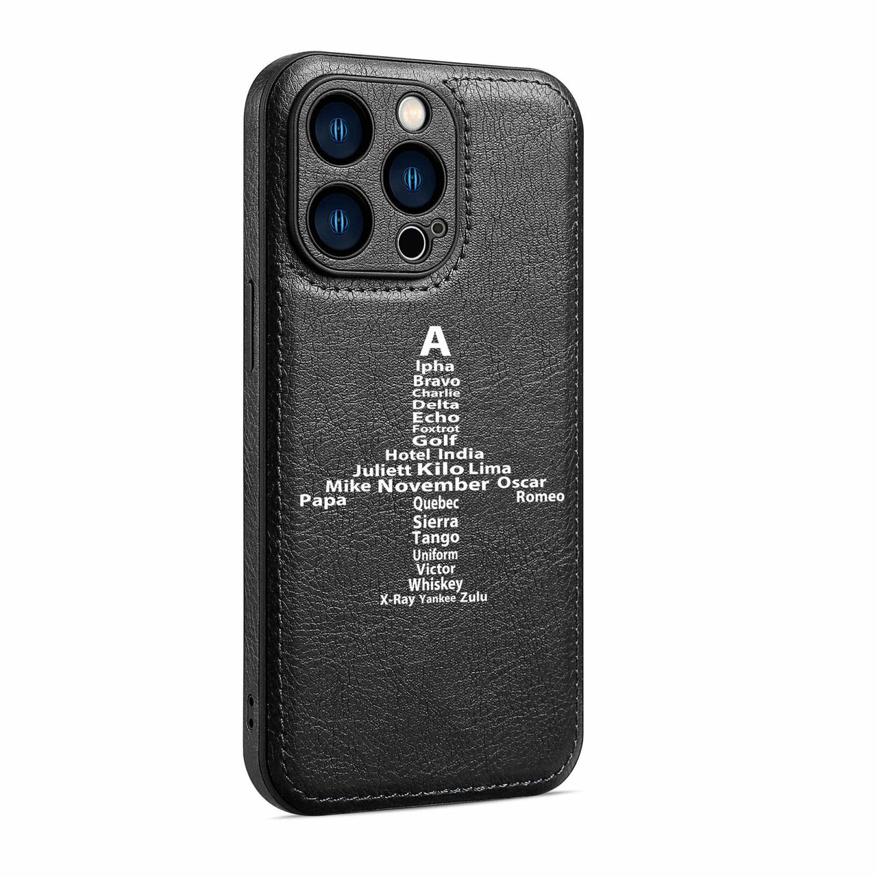 Airplane Shape Aviation Alphabet Designed Leather iPhone Cases