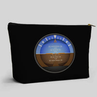 Thumbnail for Airplane Instruments (Gyro Horizon 2) Designed Zipper Pouch