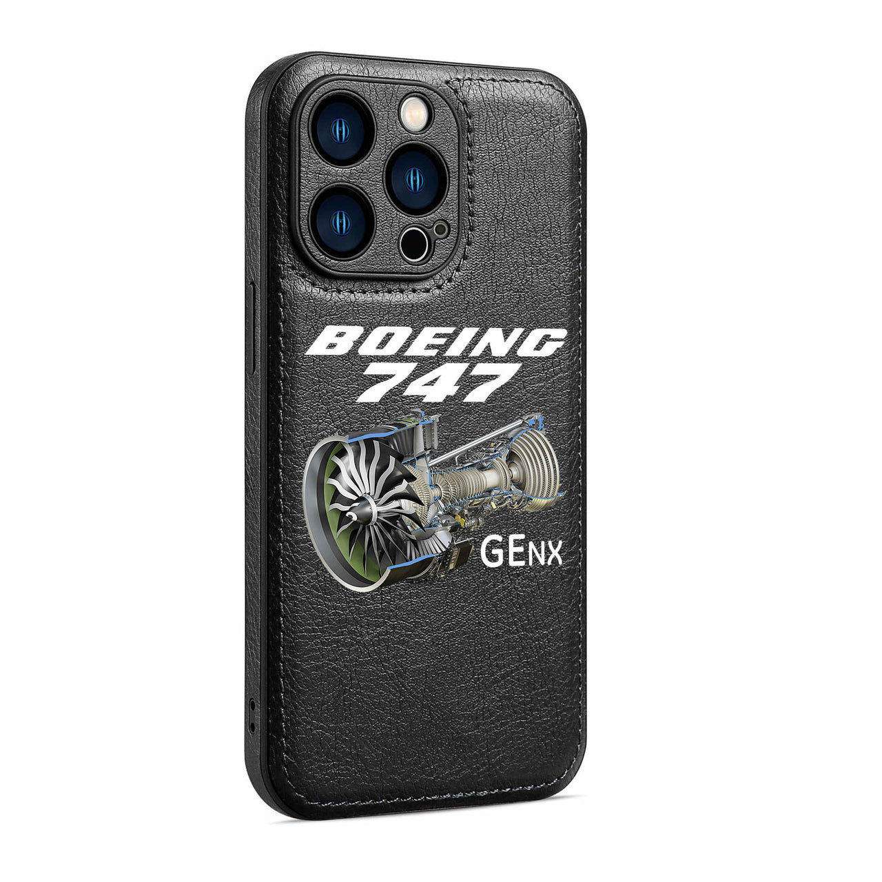 Boeing 747 & GENX Engine Designed Leather iPhone Cases
