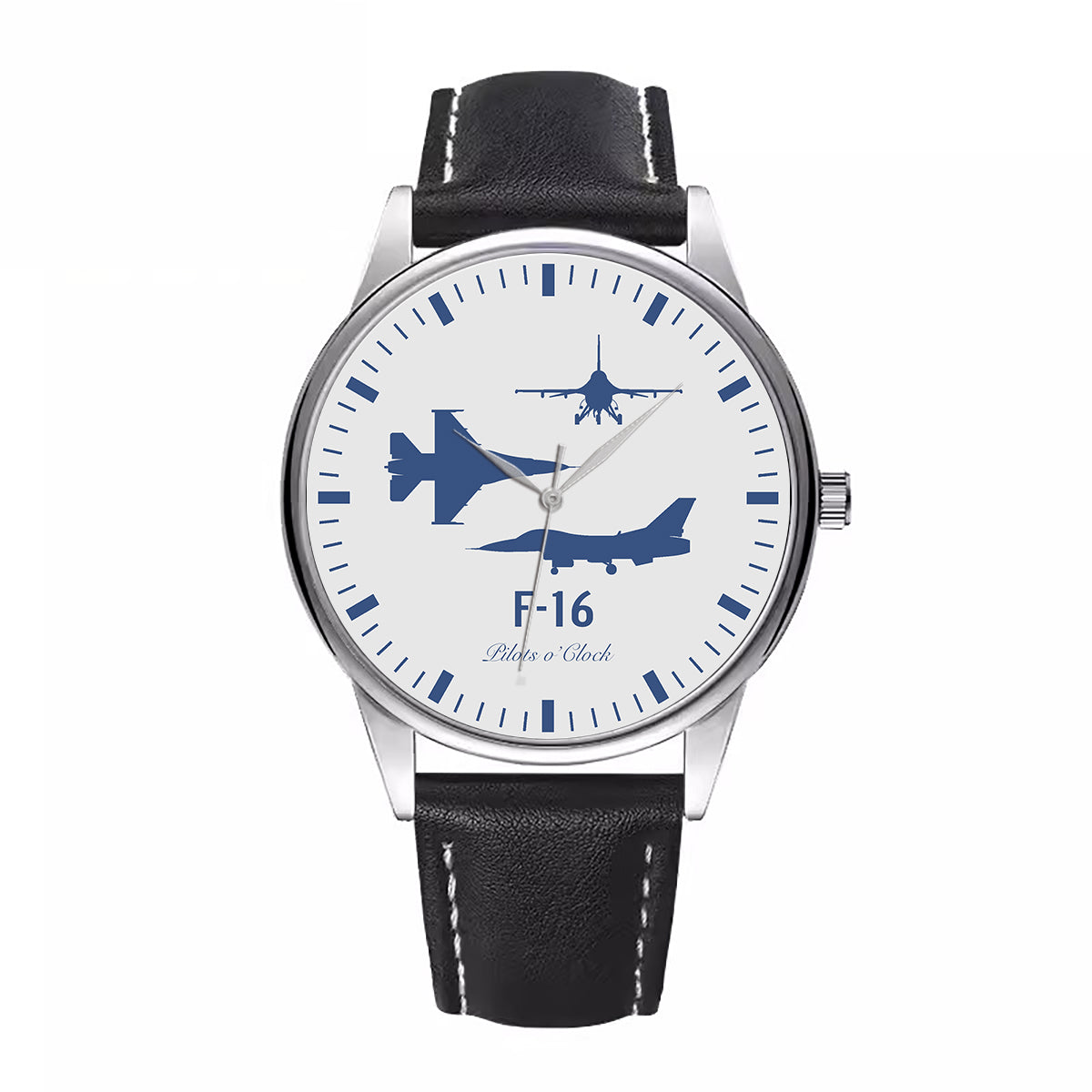 Fighting Falcon F-16 (Special) Designed Fashion Leather Strap Watches