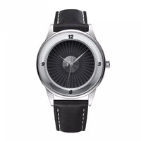 Thumbnail for Jet Engine Black Designed Fashion Leather Strap Watches