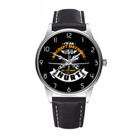 Thumbnail for I'm an Aircraft Mechanic Designed Fashion Leather Strap Watches