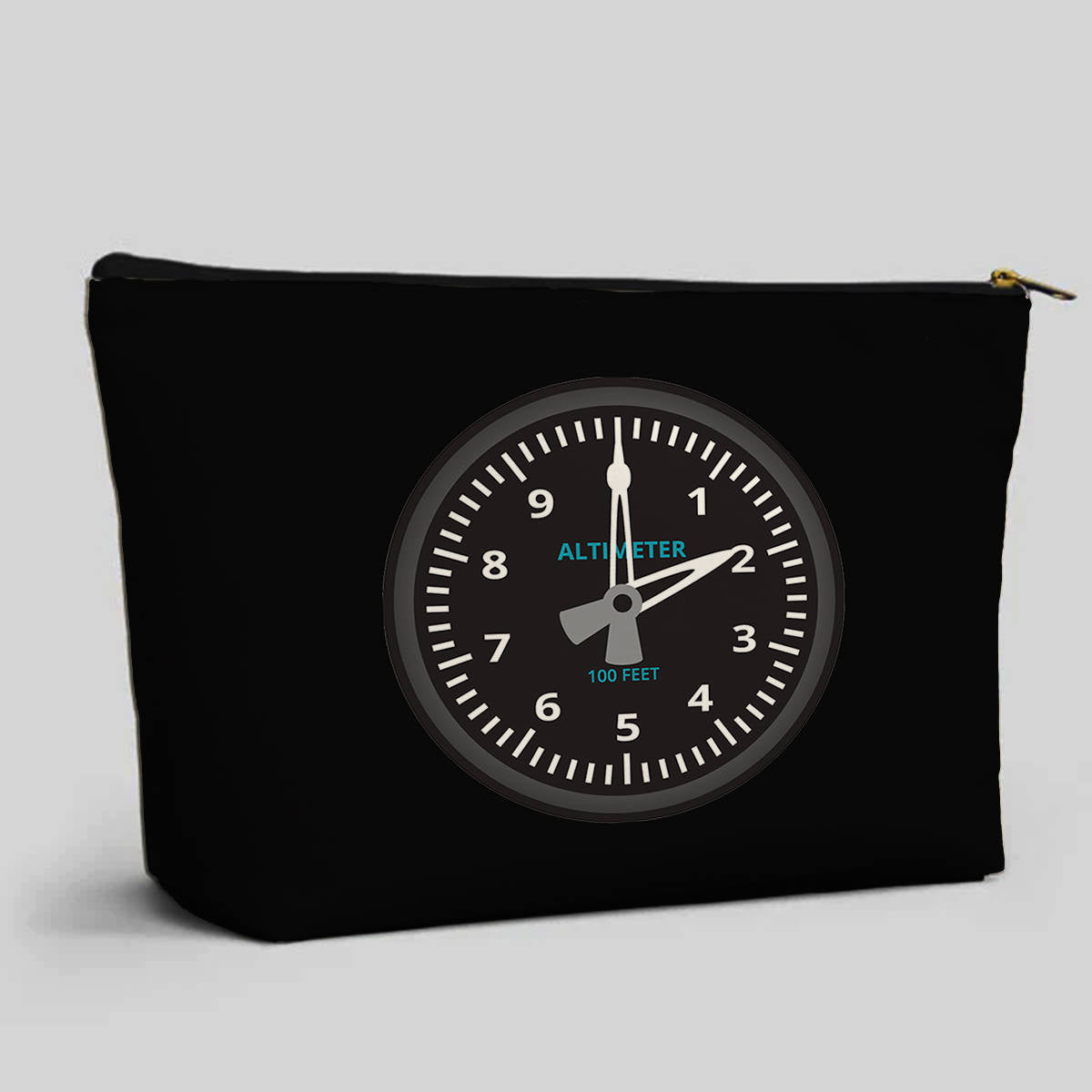 Airplane Instruments (Altimeter) Designed Zipper Pouch