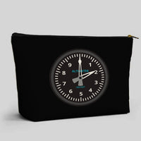 Thumbnail for Airplane Instruments (Altimeter) Designed Zipper Pouch