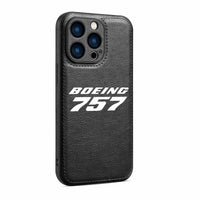 Thumbnail for Boeing 757 & Text Designed Leather iPhone Cases