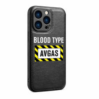 Thumbnail for Blood Type AVGAS Designed Leather iPhone Cases