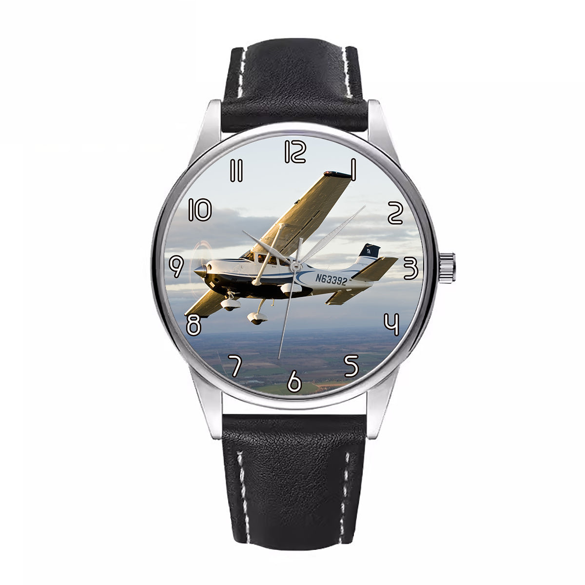 Cruising Cessna Designed Fashion Leather Strap Watches
