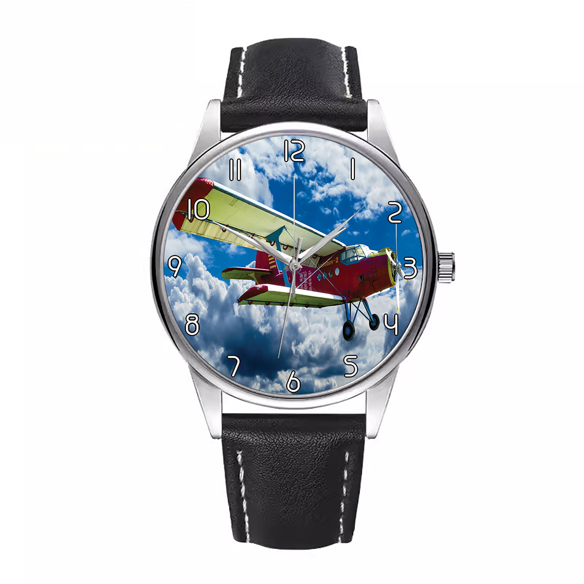 Beautiful Clouds & Antonov-2 Designed Fashion Leather Strap Watches