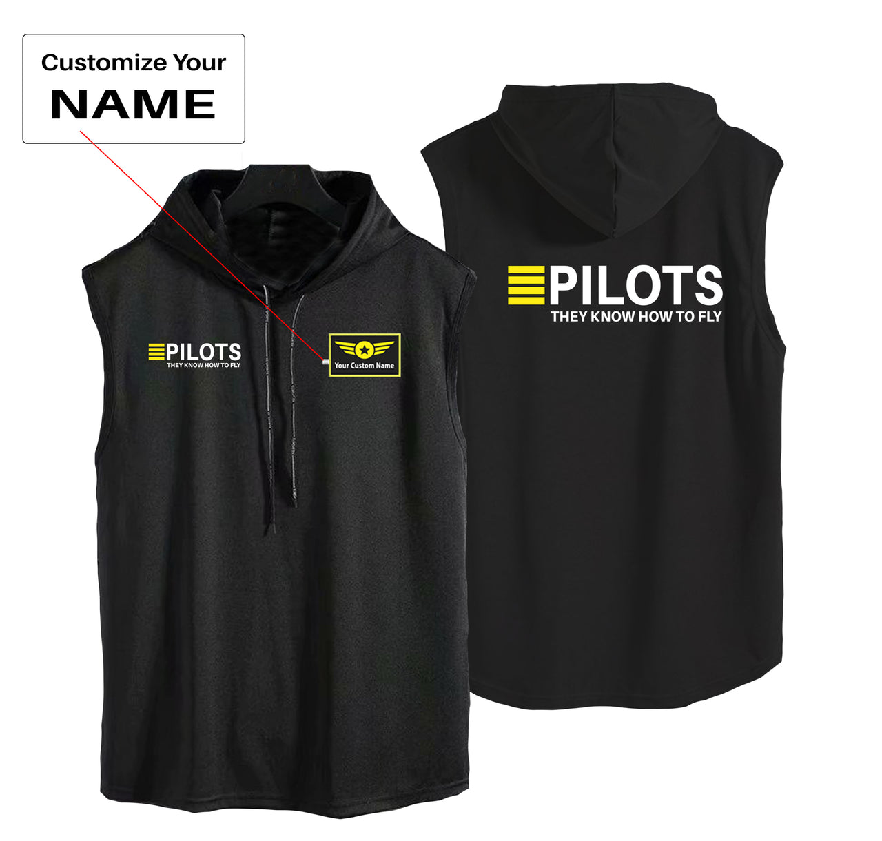 Pilots They Know How To Fly Designed Hooded Tank Tops