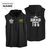 Thumbnail for Sukhoi Superjet 100 & Plane Designed Hooded Tank Tops
