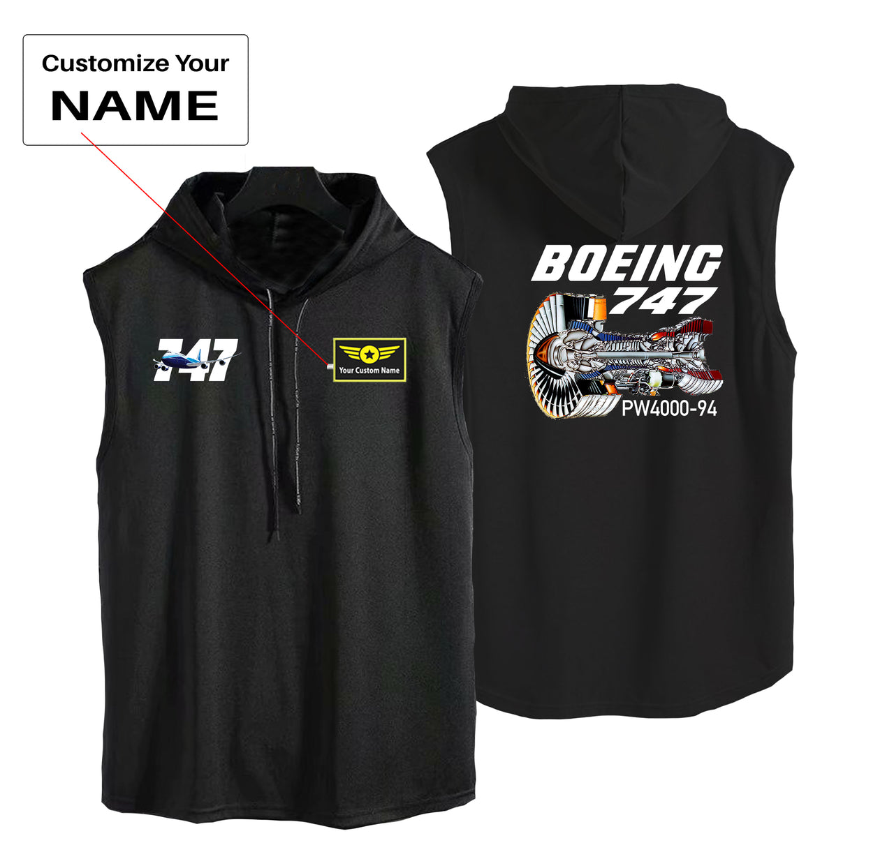 Boeing 747 & PW4000-94 Engine Designed Hooded Tank Tops