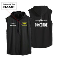 Thumbnail for Concorde & Plane Designed Hooded Tank Tops
