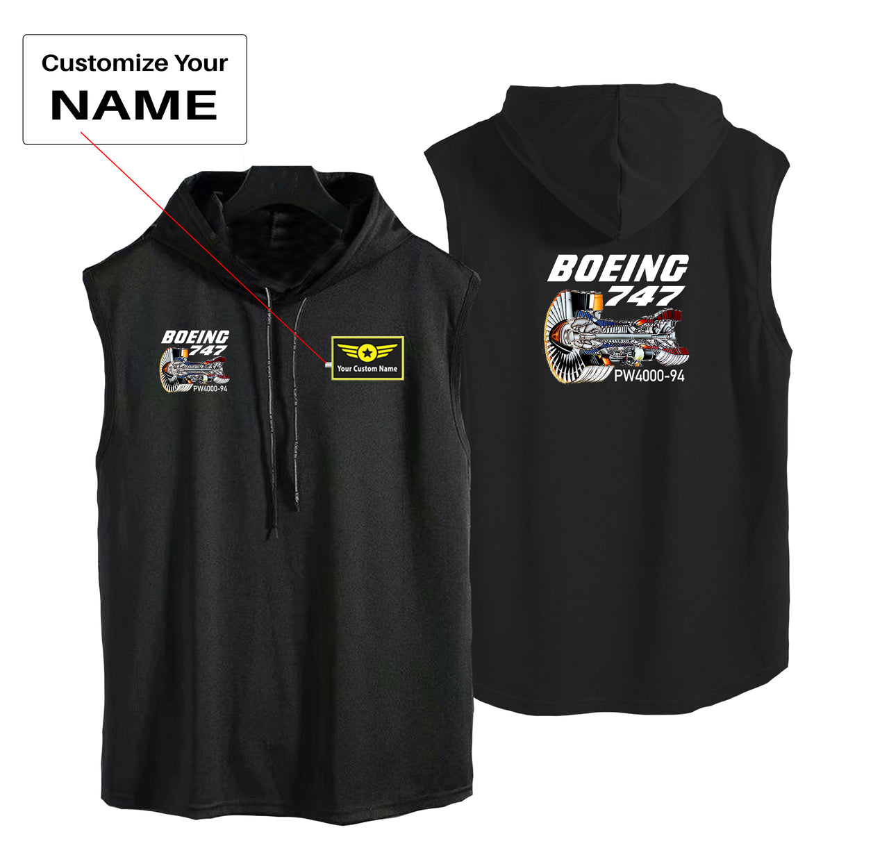 Boeing 747 & PW4000-94 Engine Designed Hooded Tank Tops
