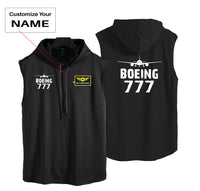 Thumbnail for Boeing 777 & Plane Designed Hooded Tank Tops