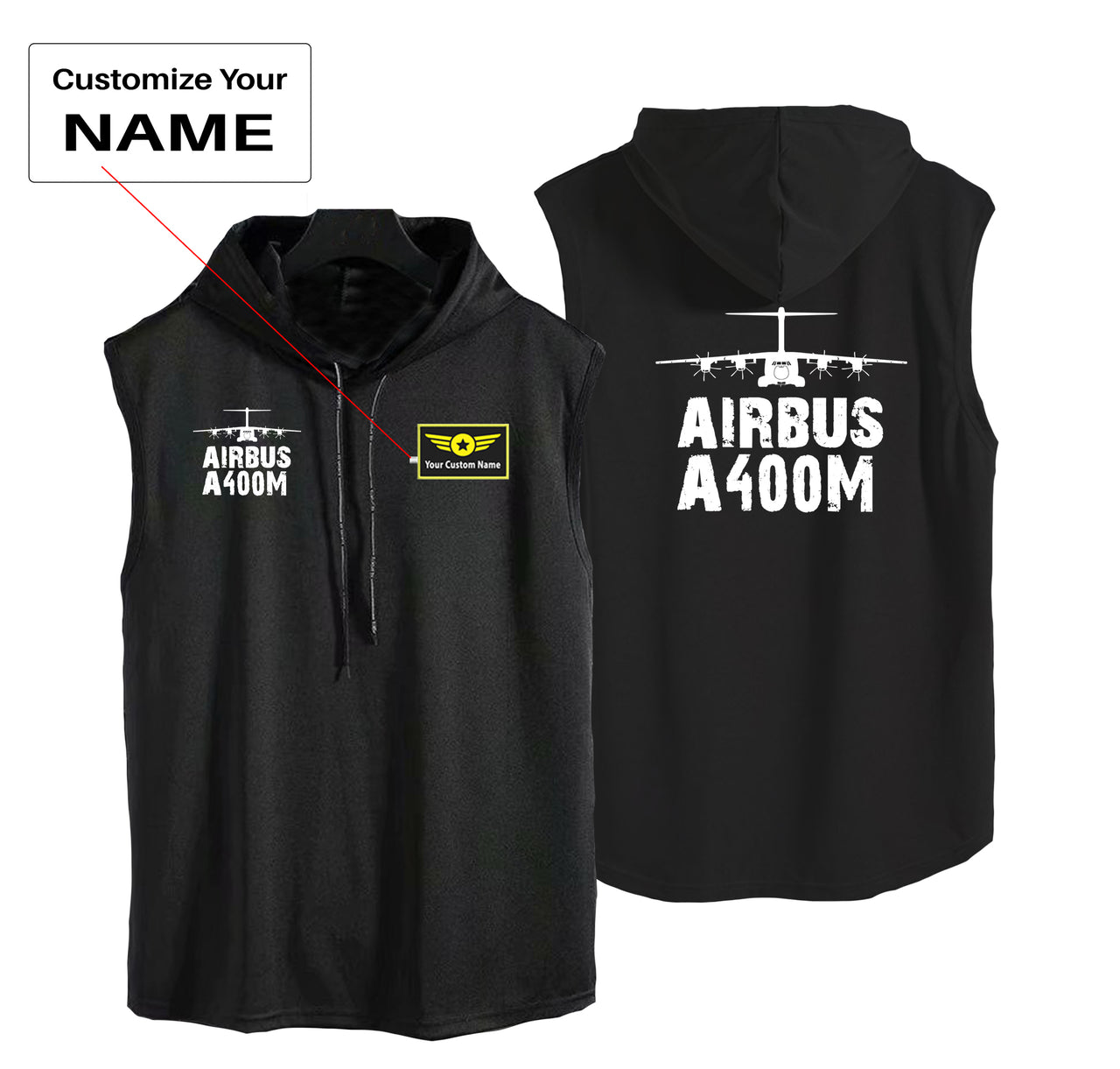 Airbus A400M & Plane Designed Hooded Tank Tops