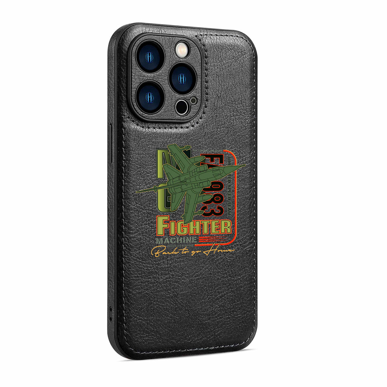 Fighter Machine Designed Leather iPhone Cases