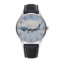 Thumbnail for Cathay Pacific Airbus A350 Designed Fashion Leather Strap Watches