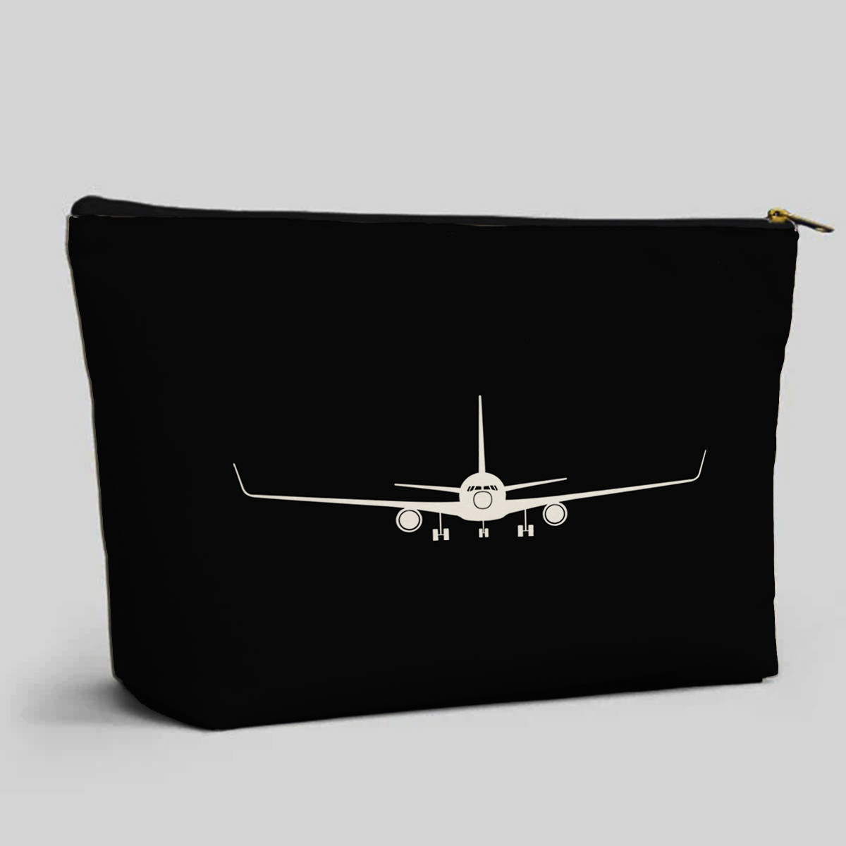 Boeing 767 Silhouette Designed Zipper Pouch
