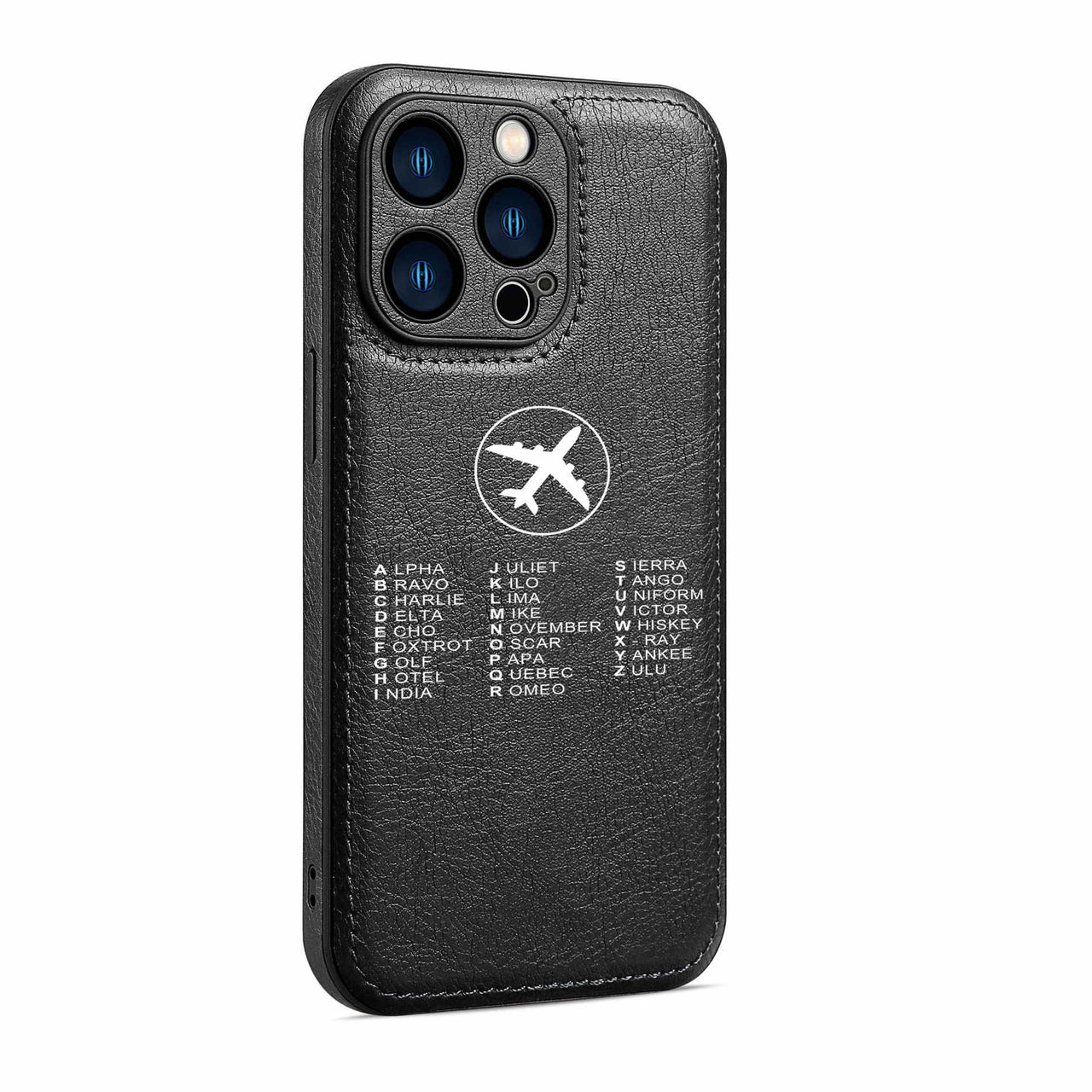 Aviation Alphabet 2 Designed Leather iPhone Cases