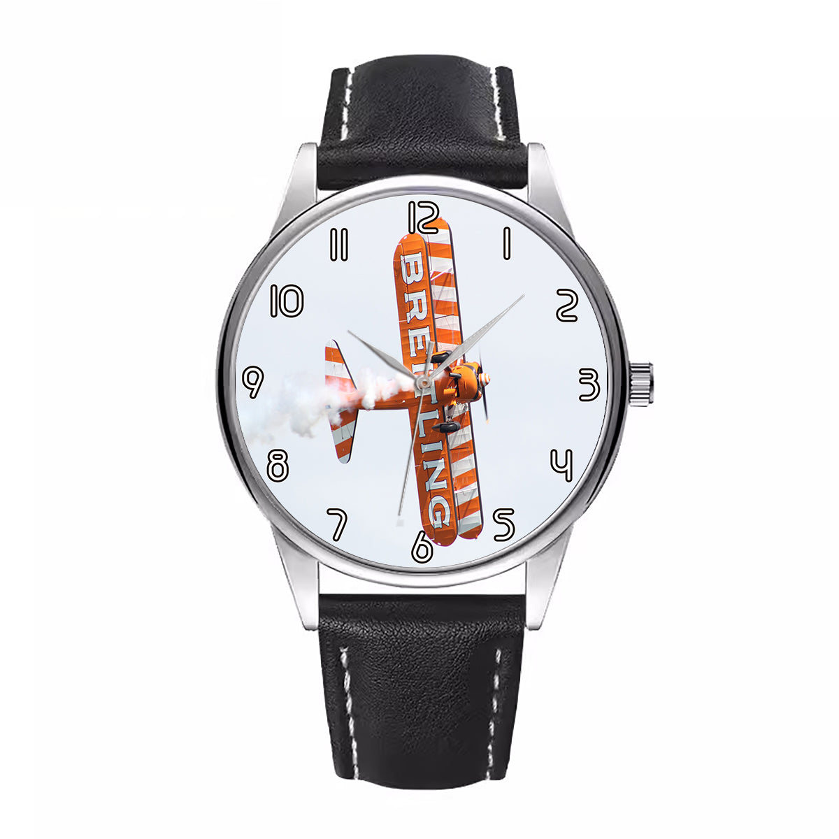 Breitling Show Aircraft Designed Fashion Leather Strap Watches