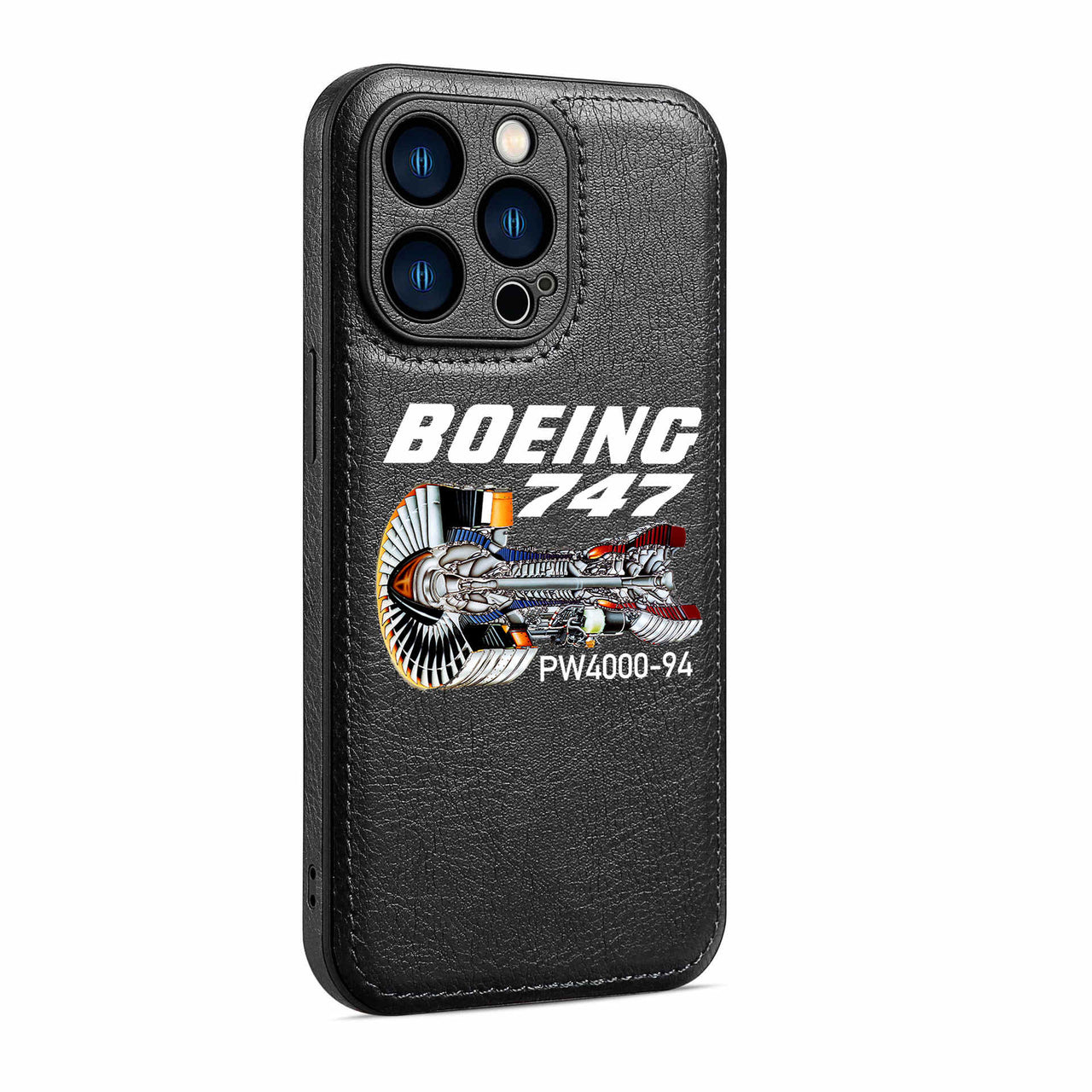 Boeing 747 & PW4000-94 Engine Designed Leather iPhone Cases