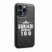 Thumbnail for Sukhoi Superjet 100 & Plane Designed Leather iPhone Cases