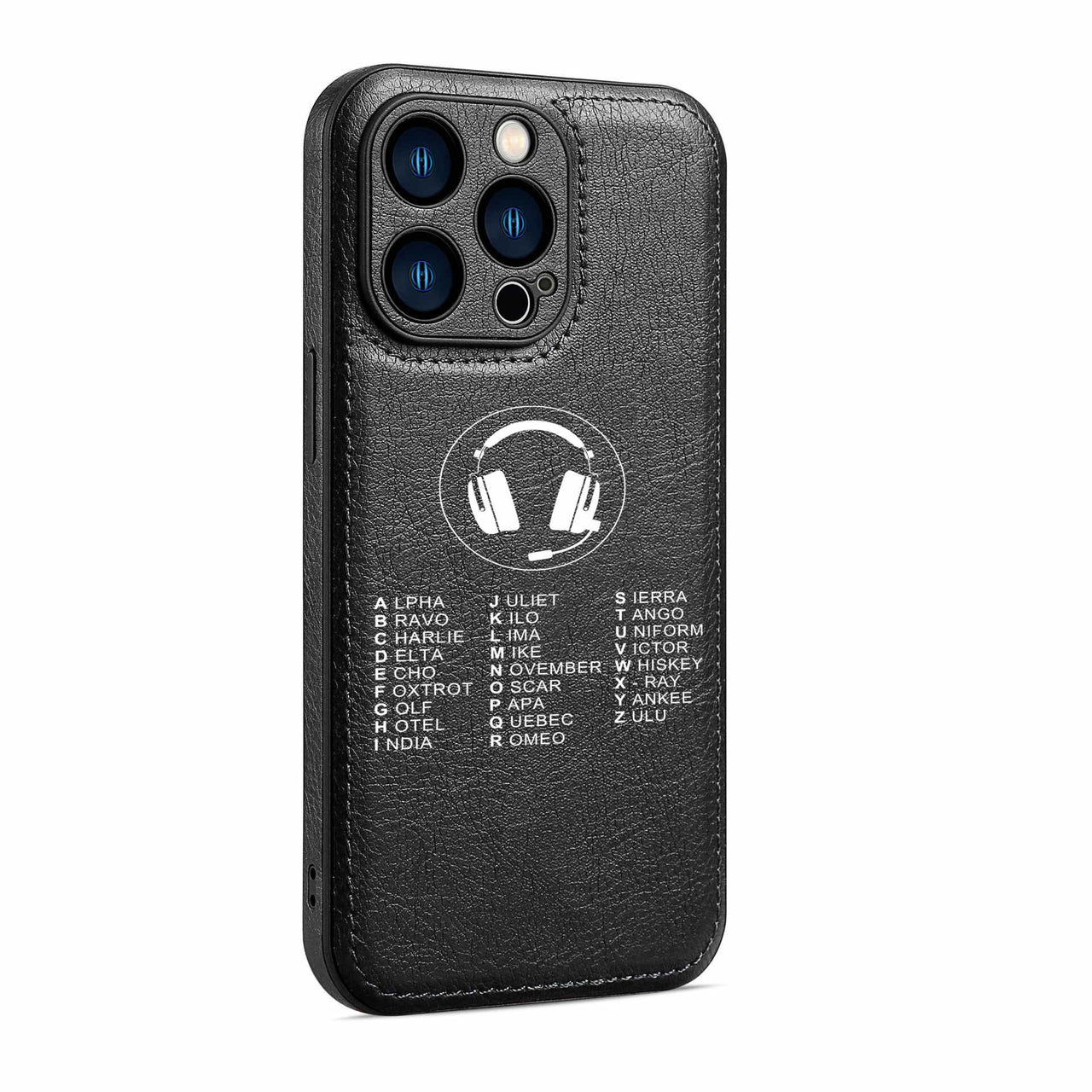 Aviation Alphabet 3 Designed Leather iPhone Cases