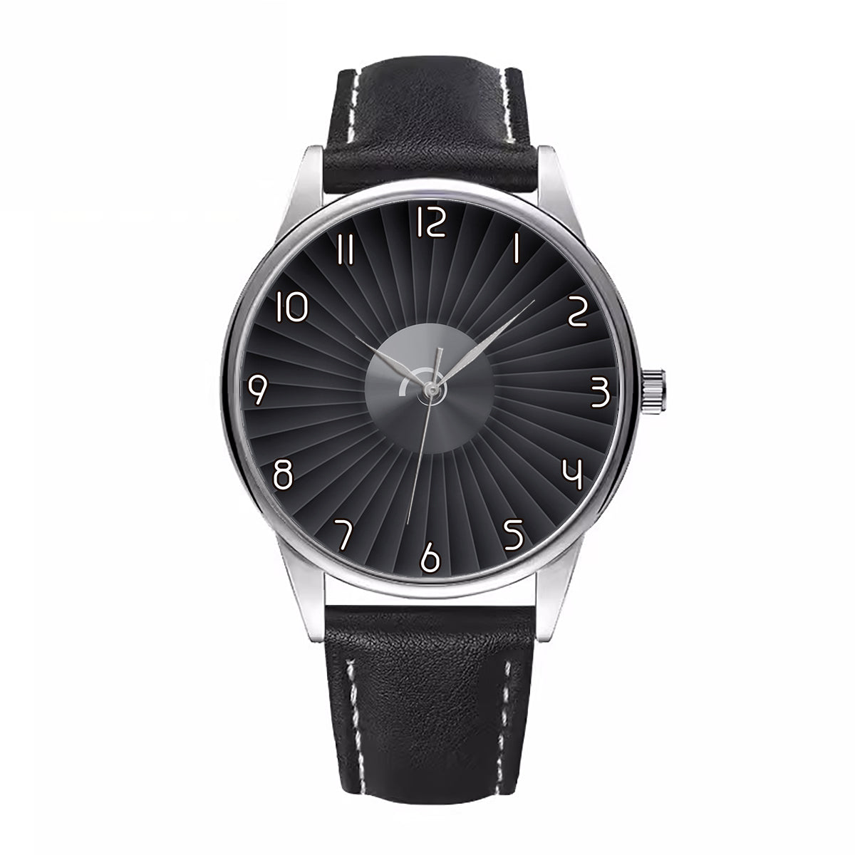 Jet Engine Designed Designed Fashion Leather Strap Watches