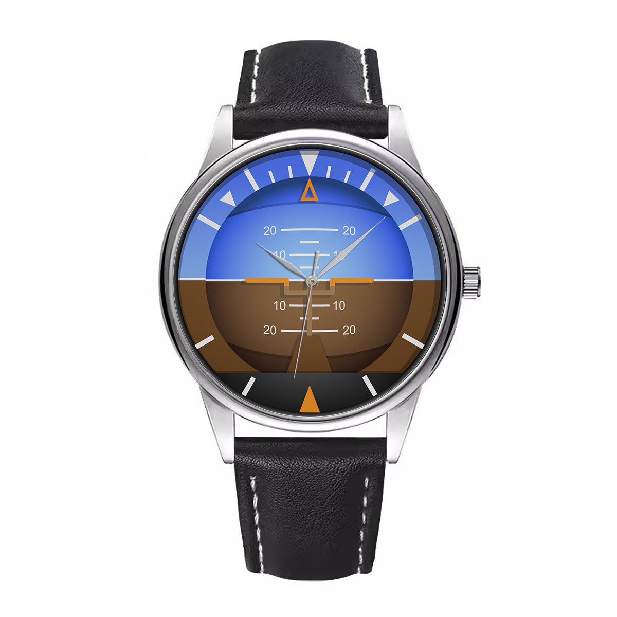 Gyro Horizon 2 Designed Fashion Leather Strap Watches