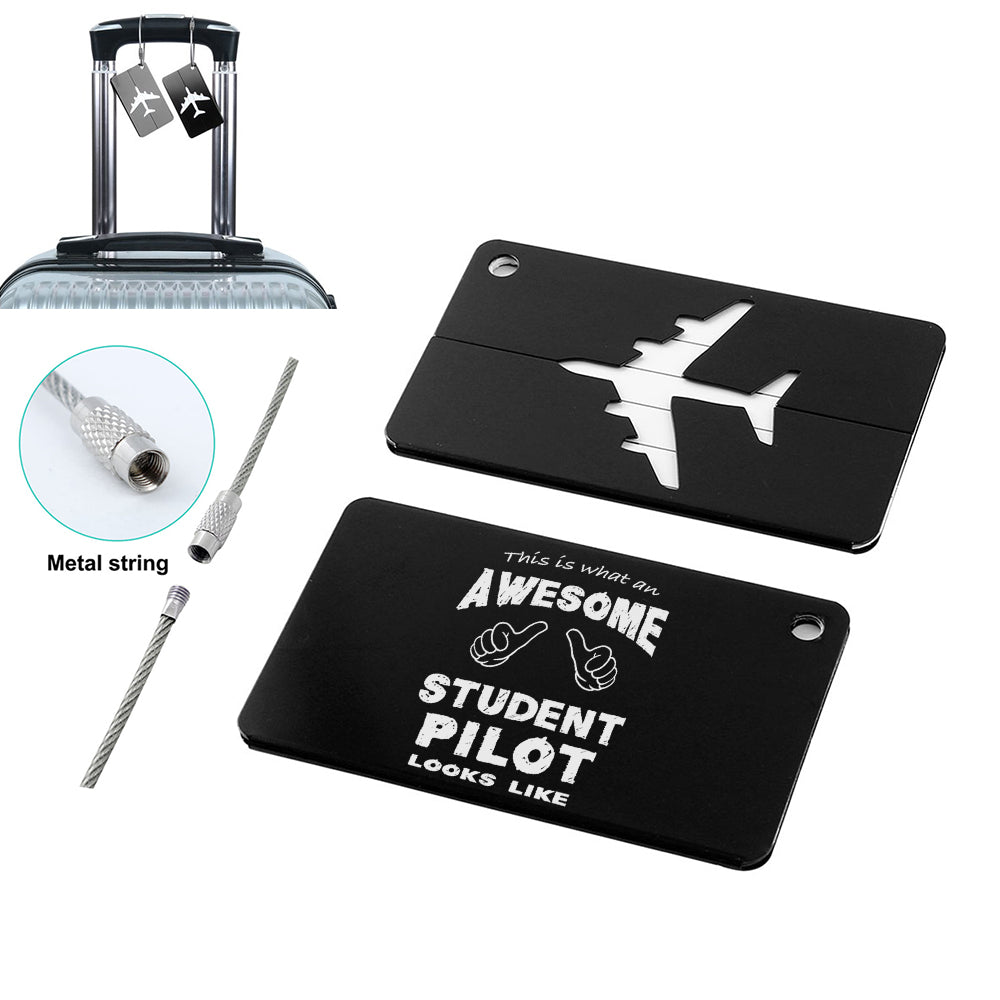 Student Pilot Designed Aluminum Luggage Tags