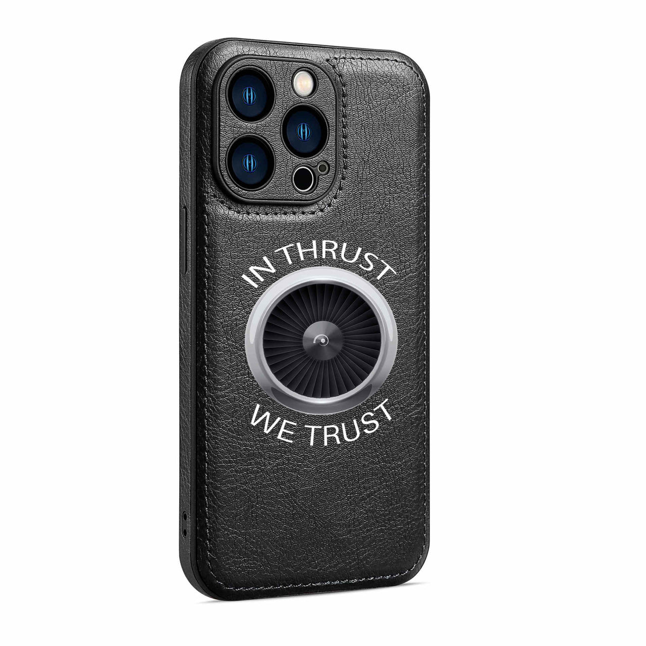 In Thrust We Trust Designed Leather iPhone Cases
