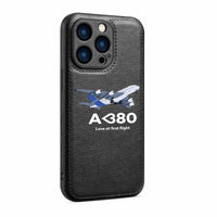 Thumbnail for Airbus A380 Love at first flight Designed Leather iPhone Cases
