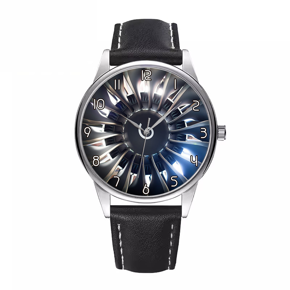 Amazing Jet Engine Designed Fashion Leather Strap Watches