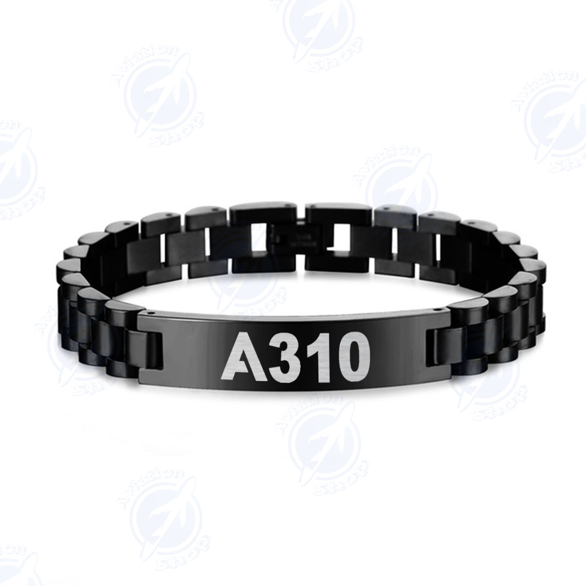 A310 Flat Text Designed Stainless Steel Chain Bracelets