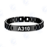 Thumbnail for A310 Flat Text Designed Stainless Steel Chain Bracelets