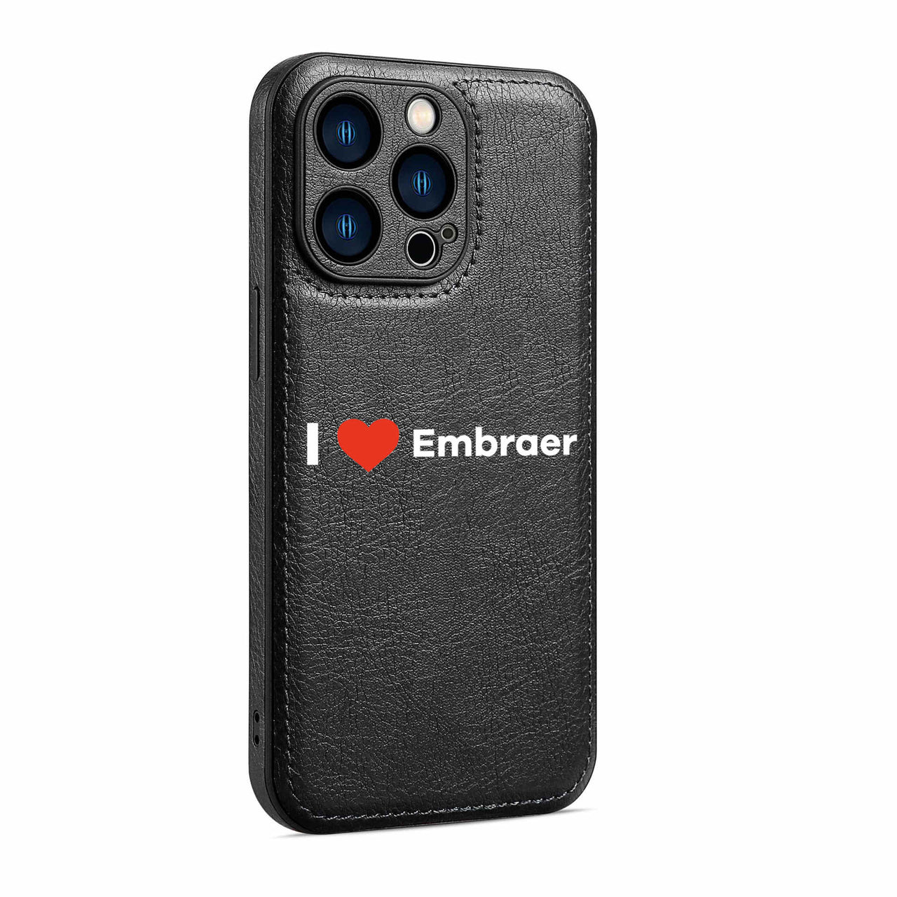 I Love Embraer Designed Leather iPhone Cases