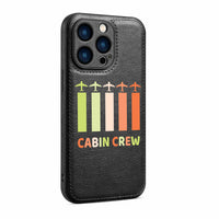 Thumbnail for Colourful Cabin Crew Designed Leather iPhone Cases