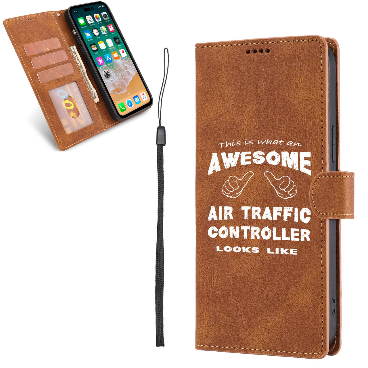 Air Traffic Controller Designed Leather iPhone Cases