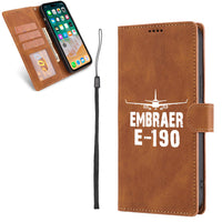 Thumbnail for Embraer E-190 & Plane Designed Leather Samsung S & Note Cases