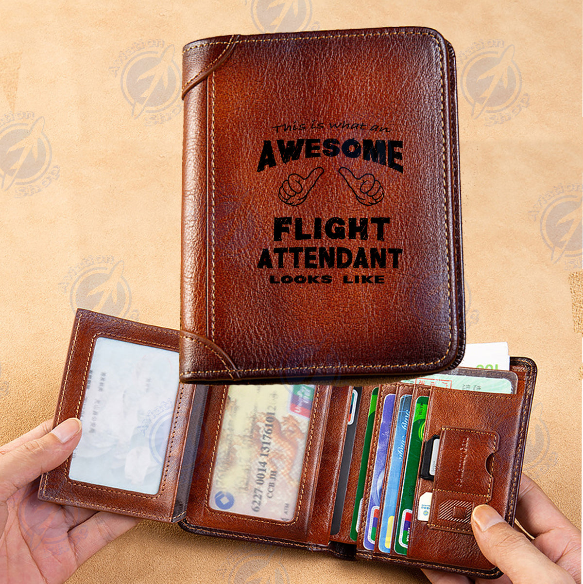 Flight Attendant Designed Leather Wallets